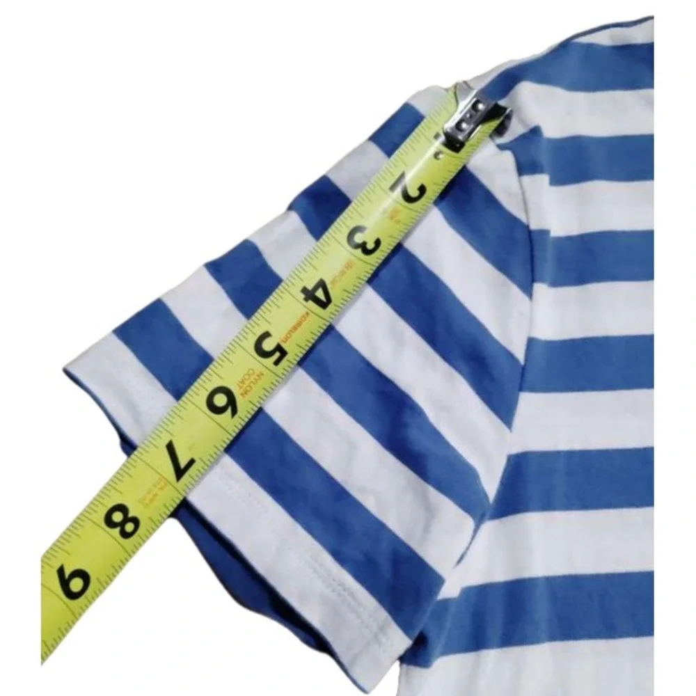 Old Navy Kids Blue White Striped T Shirt Size S Petite‎ Cotton Everyday Wear